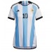 Argentina Lionel Messi #10 Hemmakläder Dam VM 2022 Kortärmad